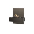 Quero electric or bio-ethanol wall fireplace (Bioethanol burner S, Brushed stainless steel).jpg